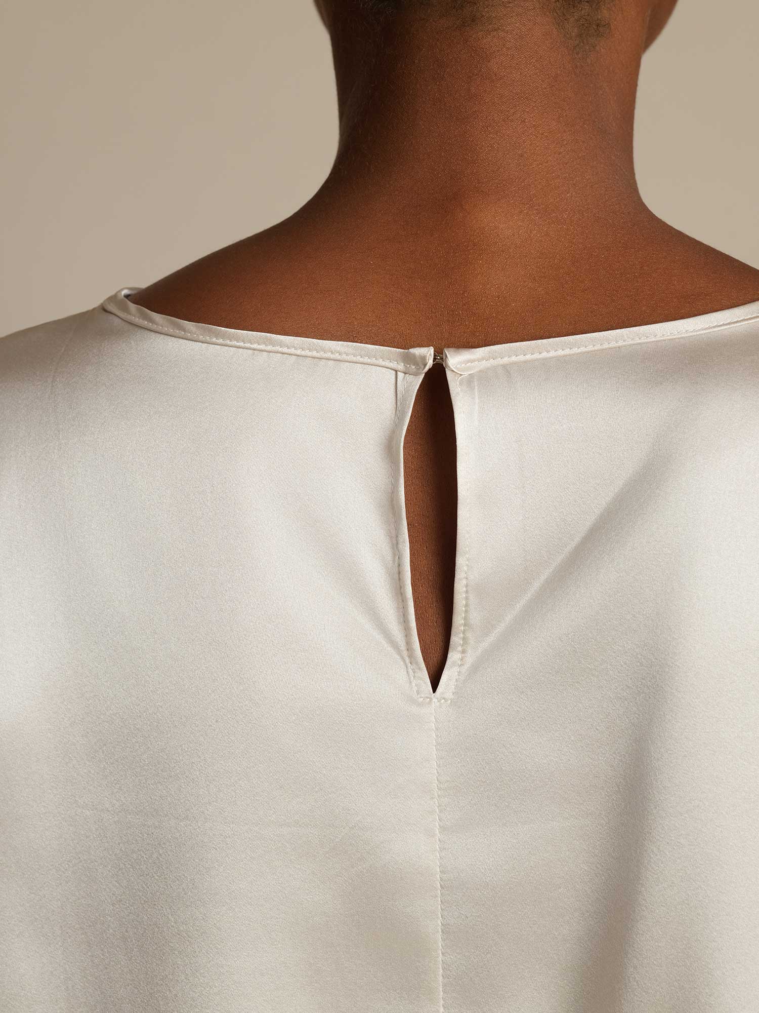 19Momme Silk Bell Sleeve Boat Neck Women's Top - Image 28