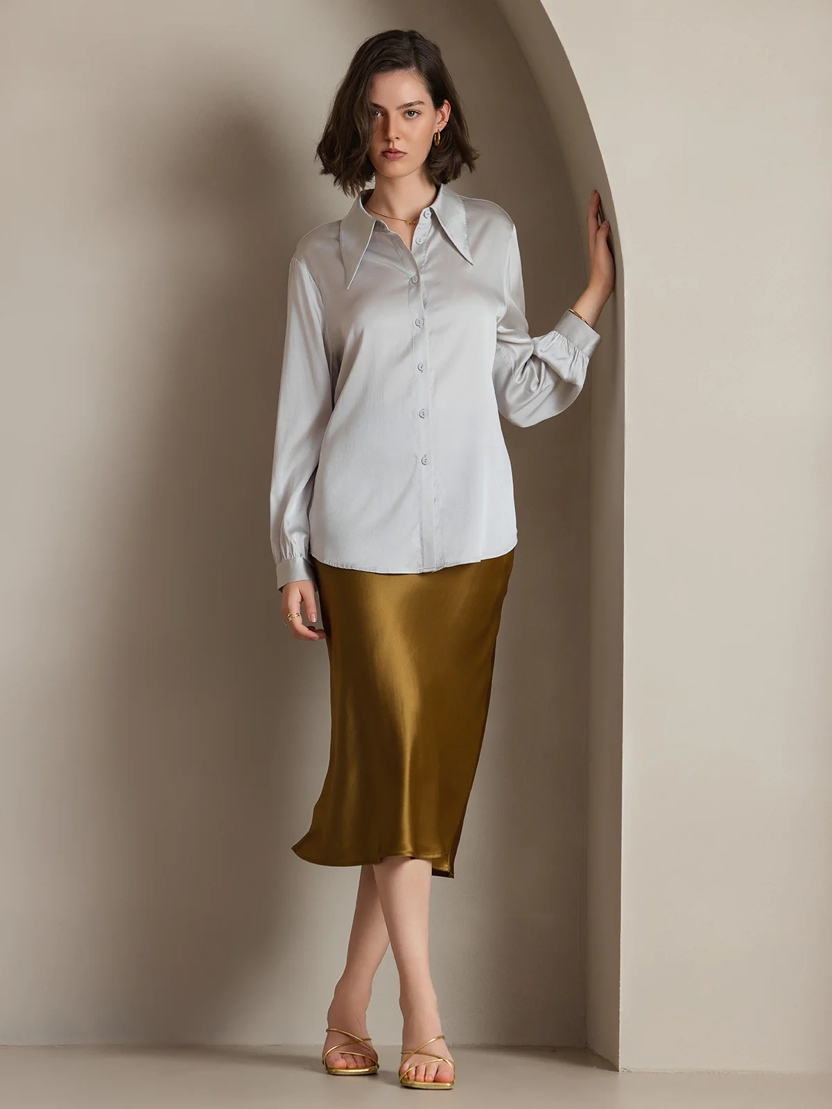 Clearance - Silk Classic Daily Basic Shirt - Image 5