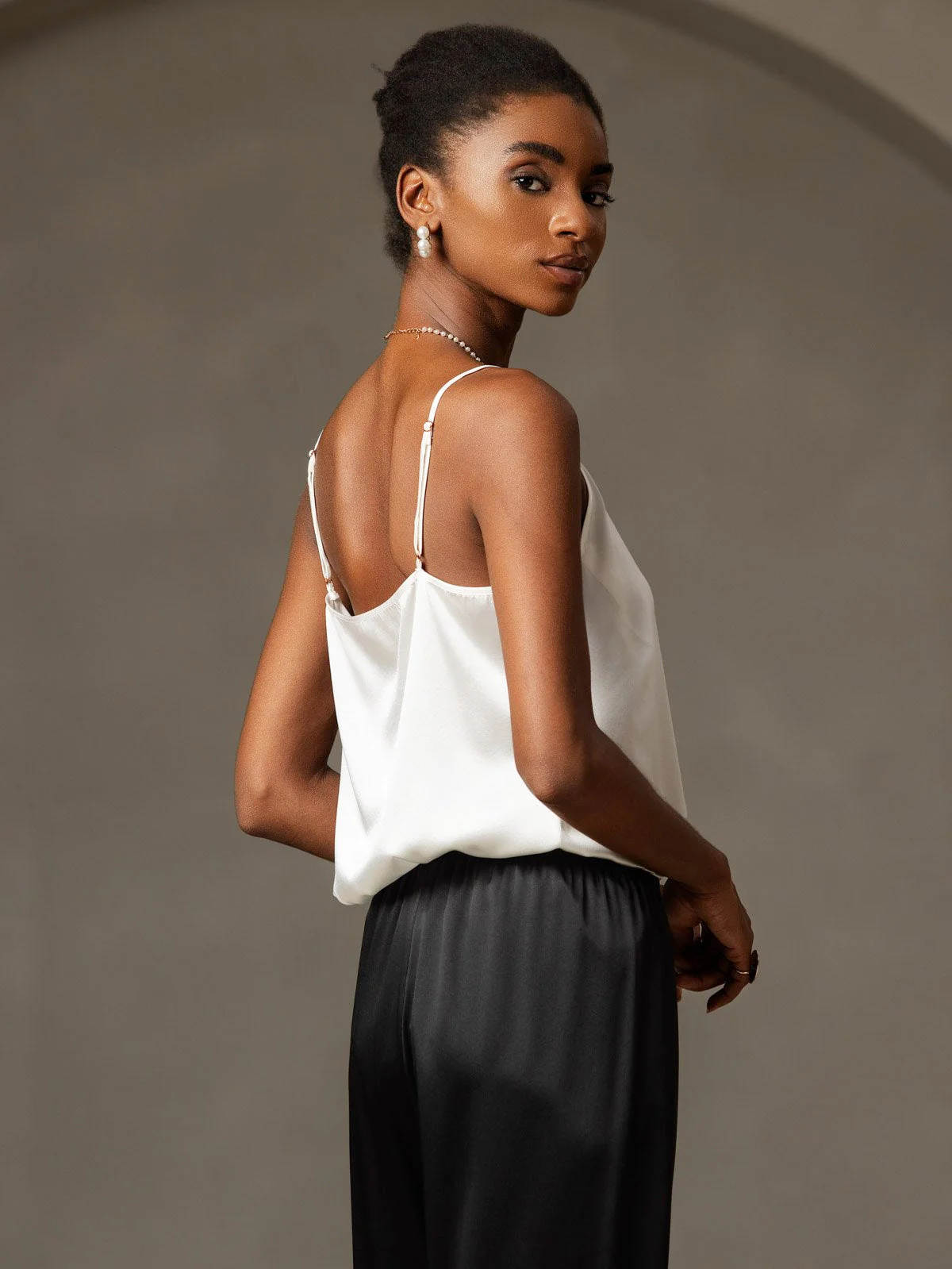 19Momme Silk Spaghetti Strap Camisoles - Image 12