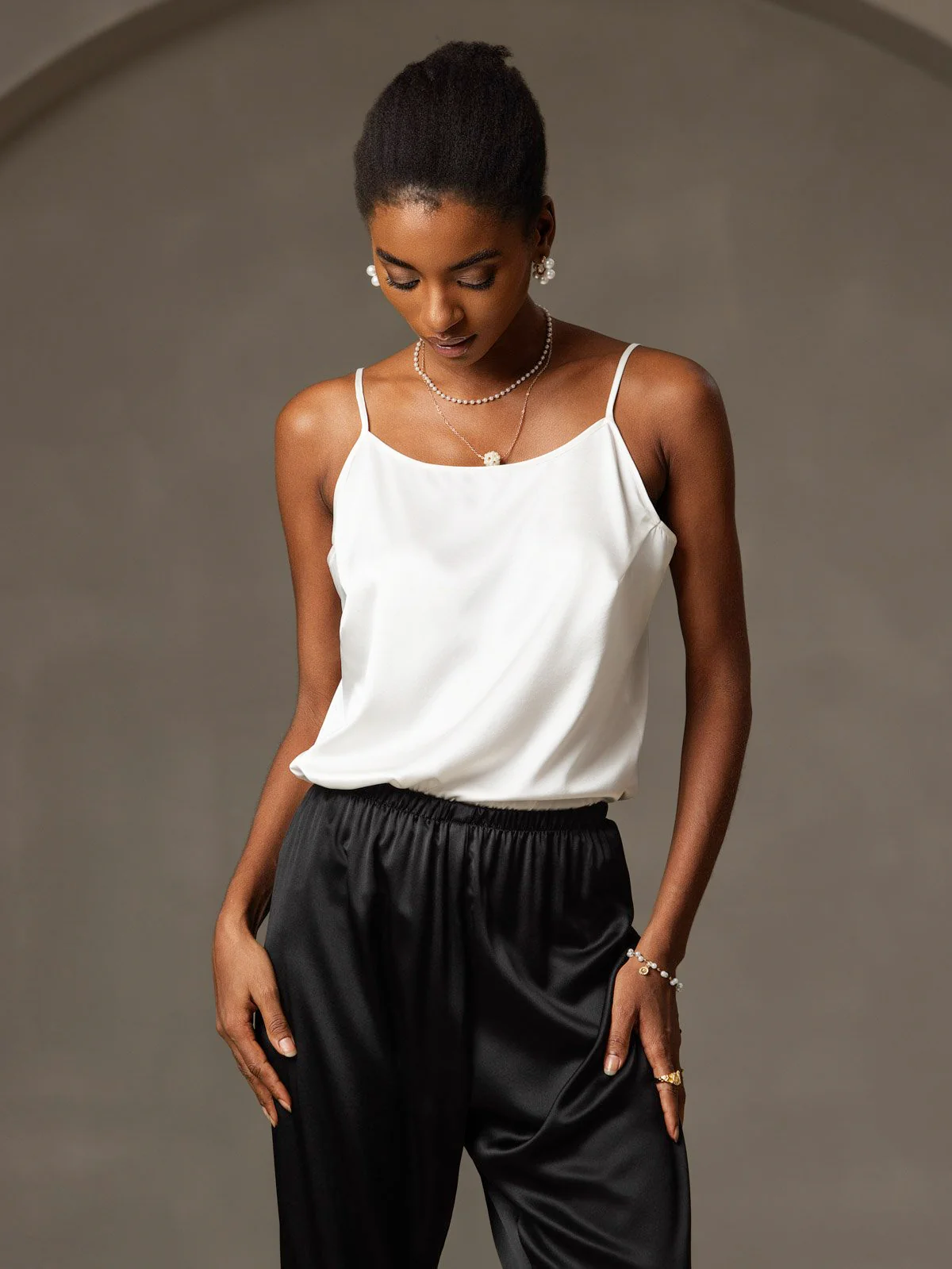 19Momme Silk Spaghetti Strap Camisoles - Image 13