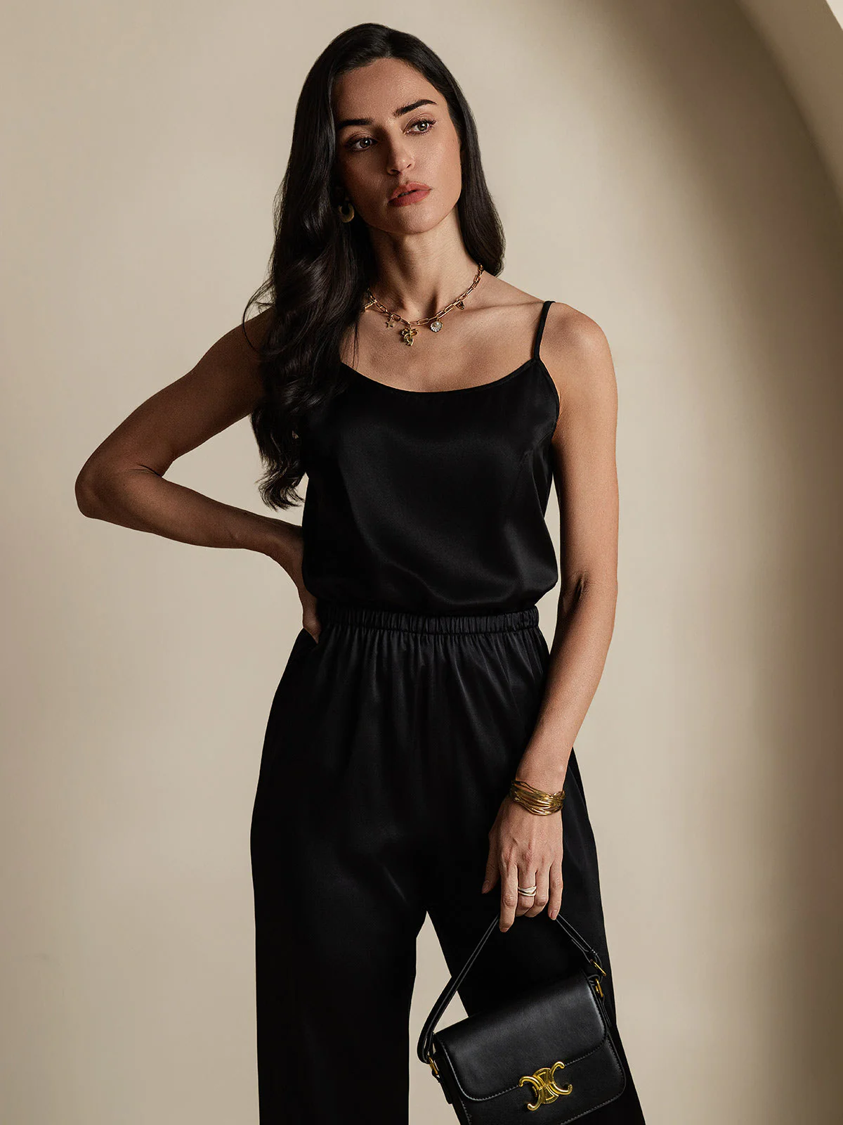 19Momme Silk Spaghetti Strap Camisoles - Image 21