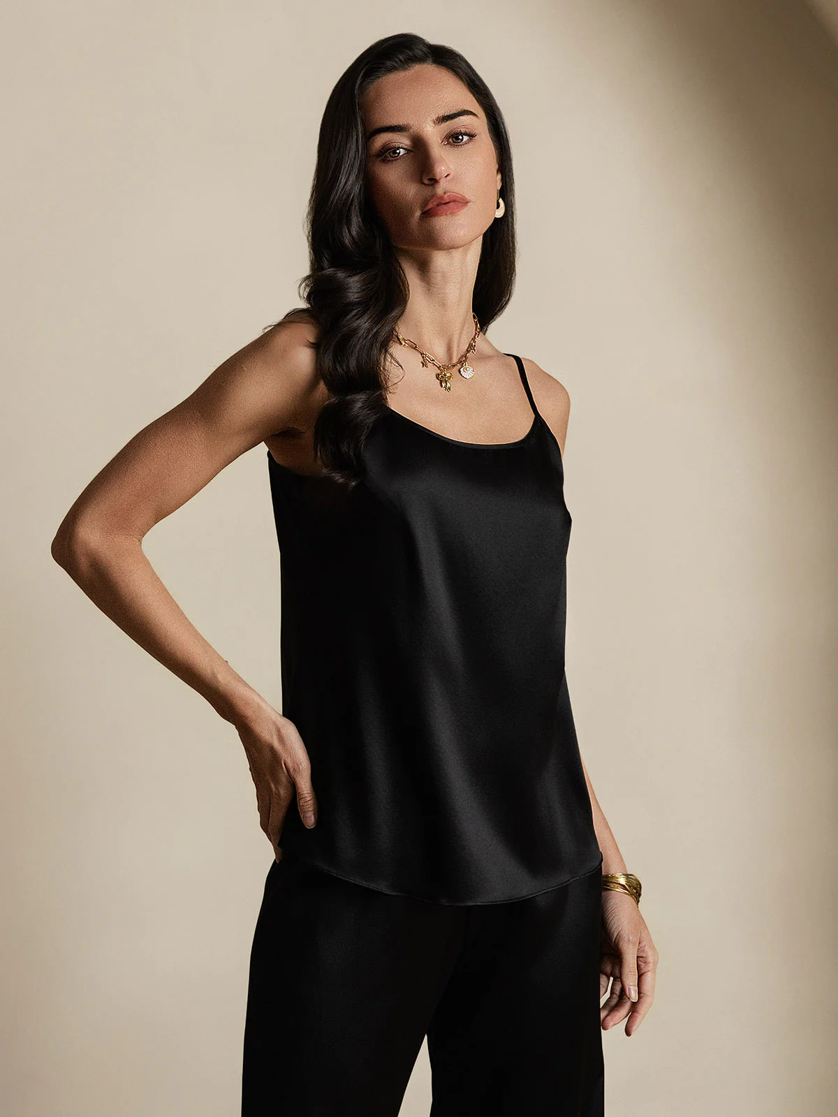 19Momme Silk Spaghetti Strap Camisoles - Image 22