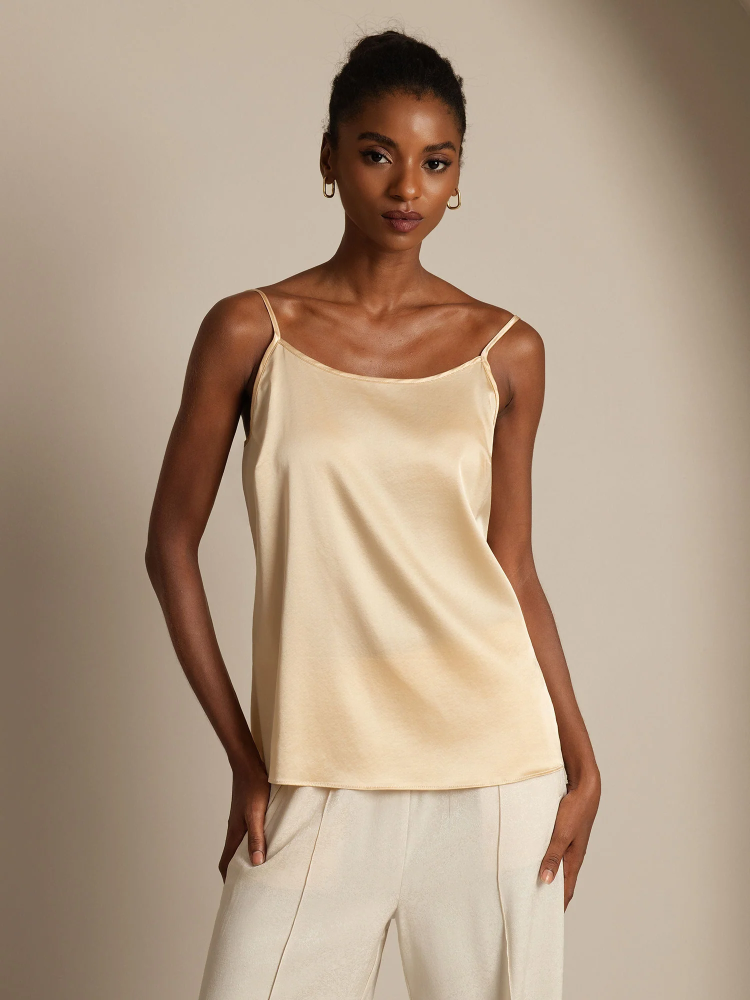 19Momme Silk Spaghetti Strap Camisoles - Image 54