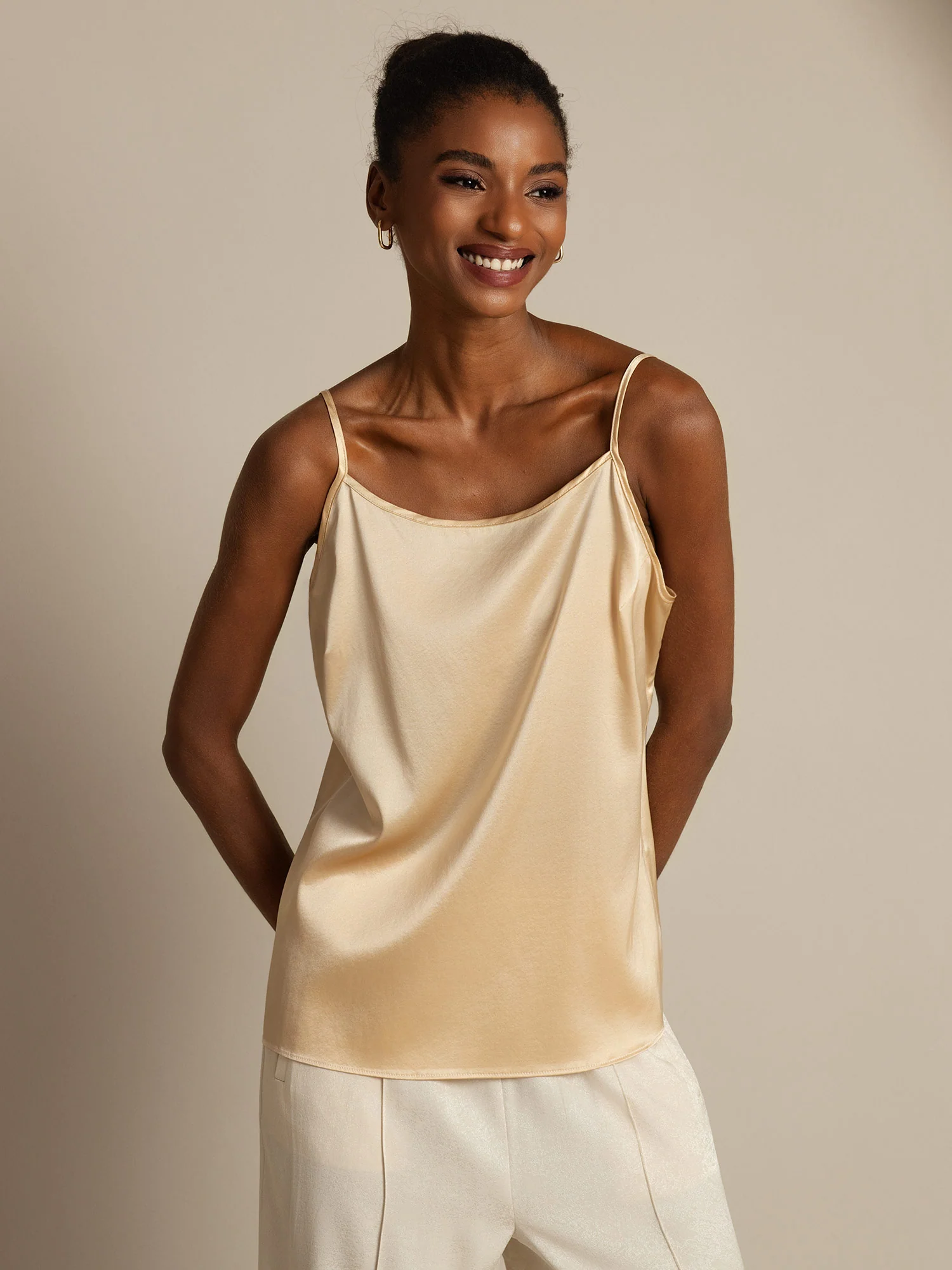 19Momme Silk Spaghetti Strap Camisoles - Image 59