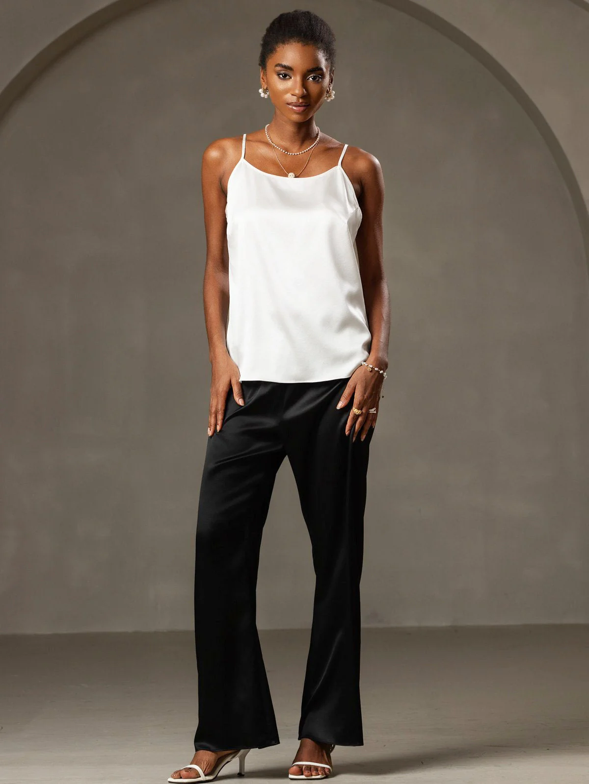 19Momme Silk Spaghetti Strap Camisoles - Image 9