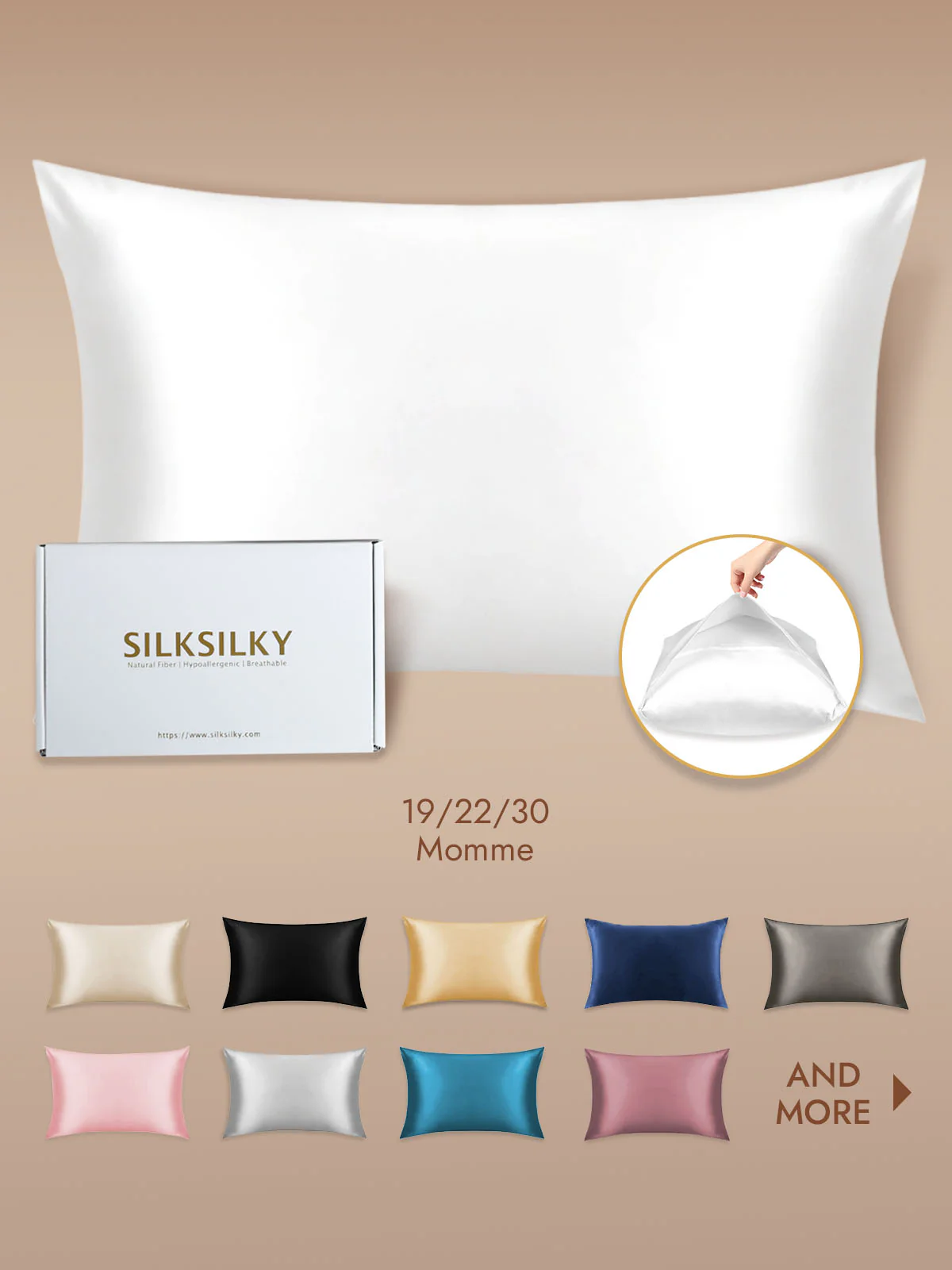 100% Mulberry Silk Pillowcase with Envelope Closure - Image 7