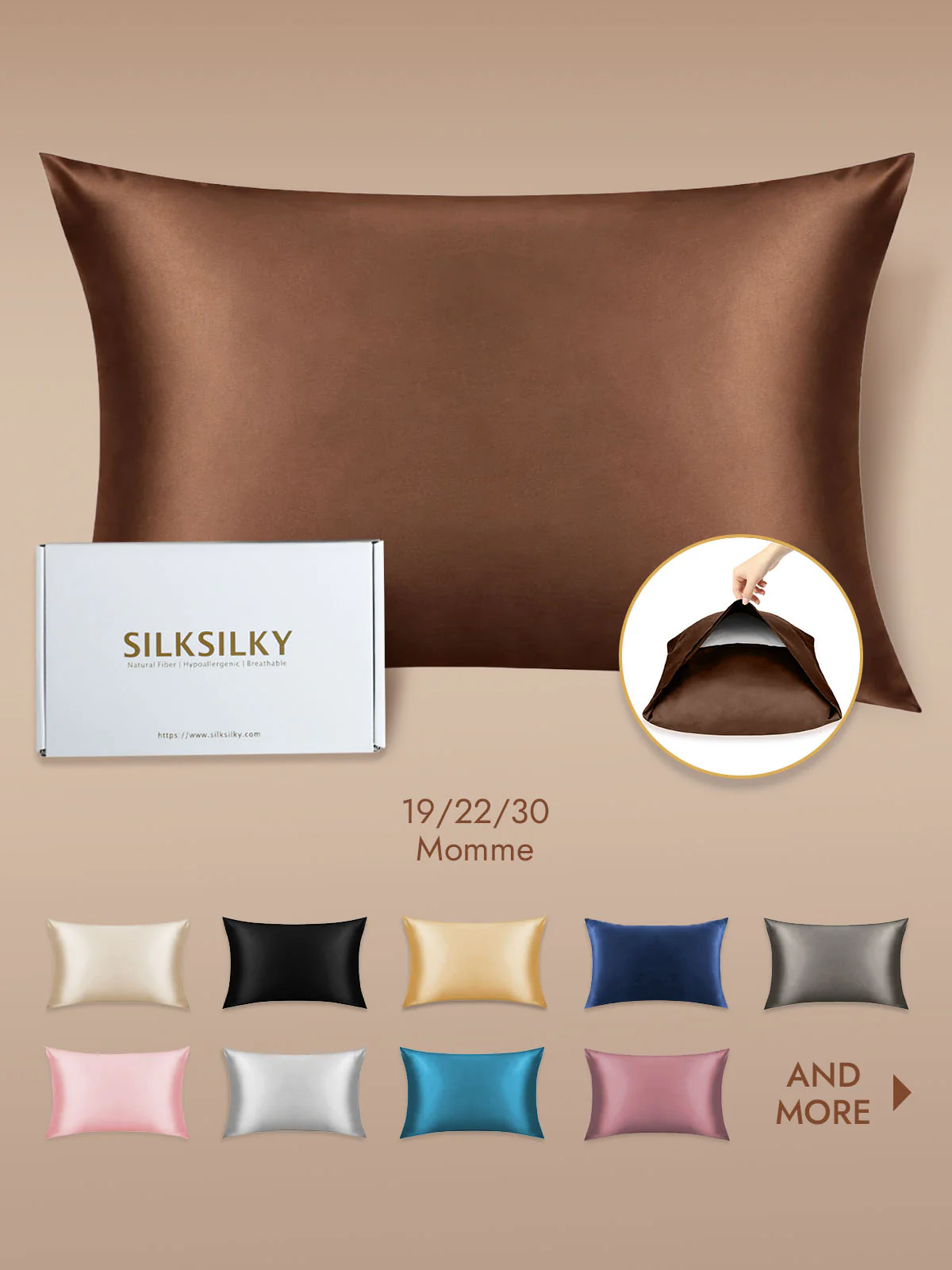 100% Mulberry Silk Pillowcase with Envelope Closure - Image 90