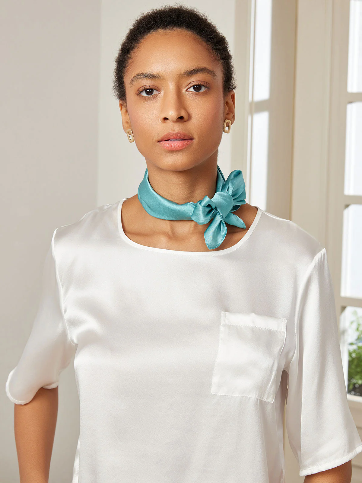 100% Mulberry Silk Square Scarf size-53x53cm - Image 29