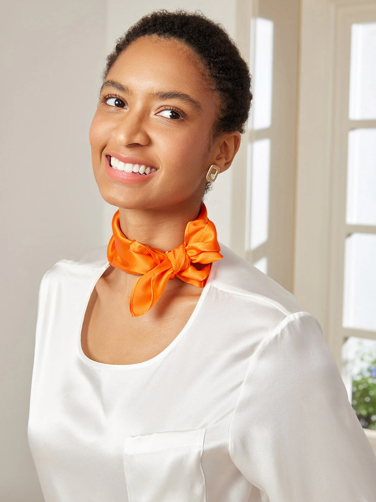 100% Mulberry Silk Square Scarf size-53x53cm - Image 3